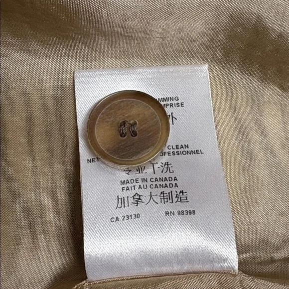 Judith and Charles long zebra striped coat jacket green white collar size 4 - Picture 15 of 15